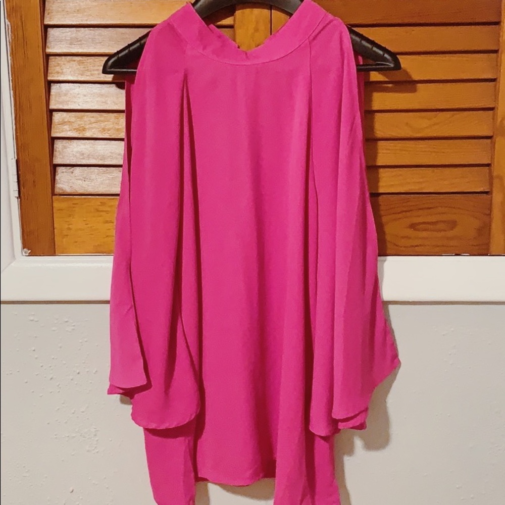 Hot Pink Long Sleeve Blouse | Size: S